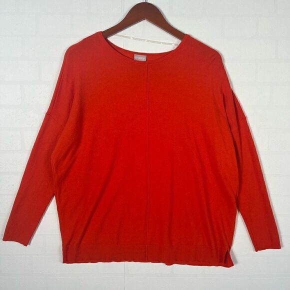 Chicos Womens Orange Sweater Top size M - Picture 1 of 12